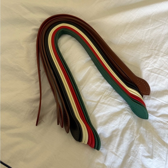 Handbags - Set of Multicolor PU Leather Bag Handles